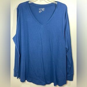 NWOT Terra & Sky Women’s Plus Size Long Sleeve V-Neck T-Shirt Size‎ 2X